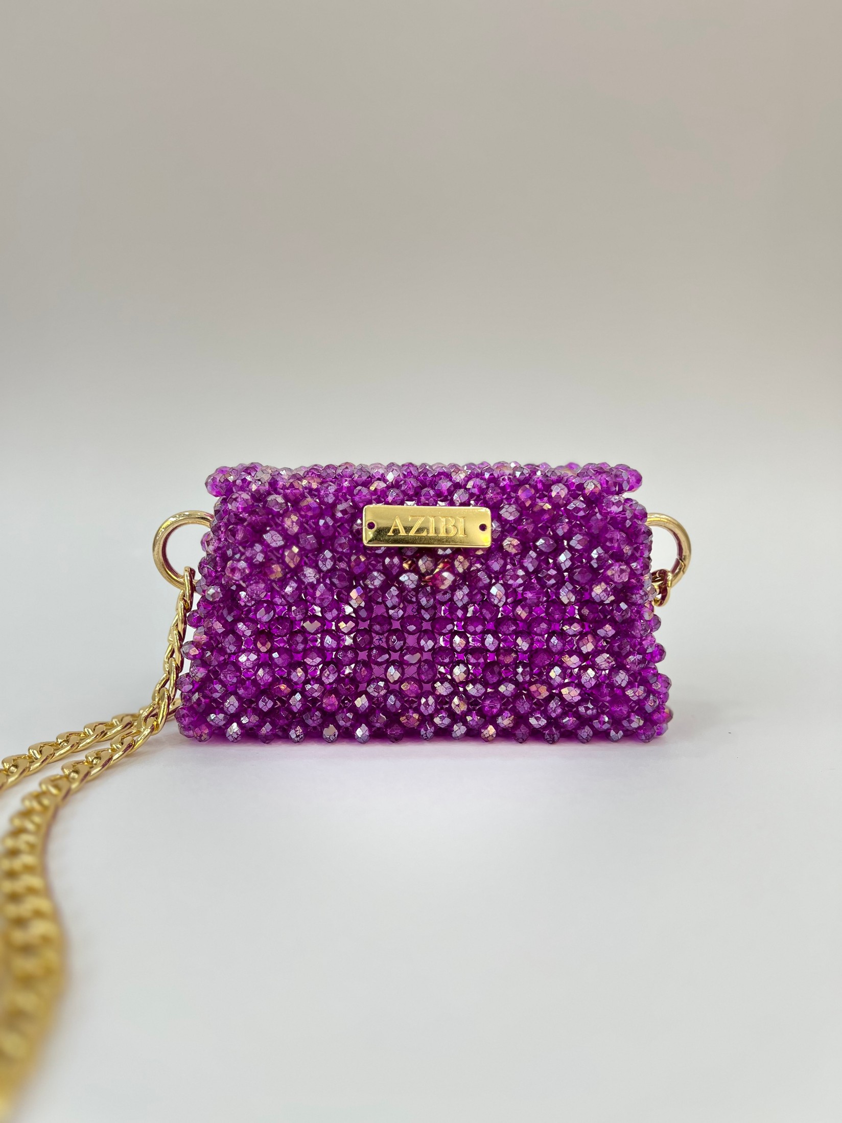 Azibi Ženska torba od perli Piccolina, Ljubičasta