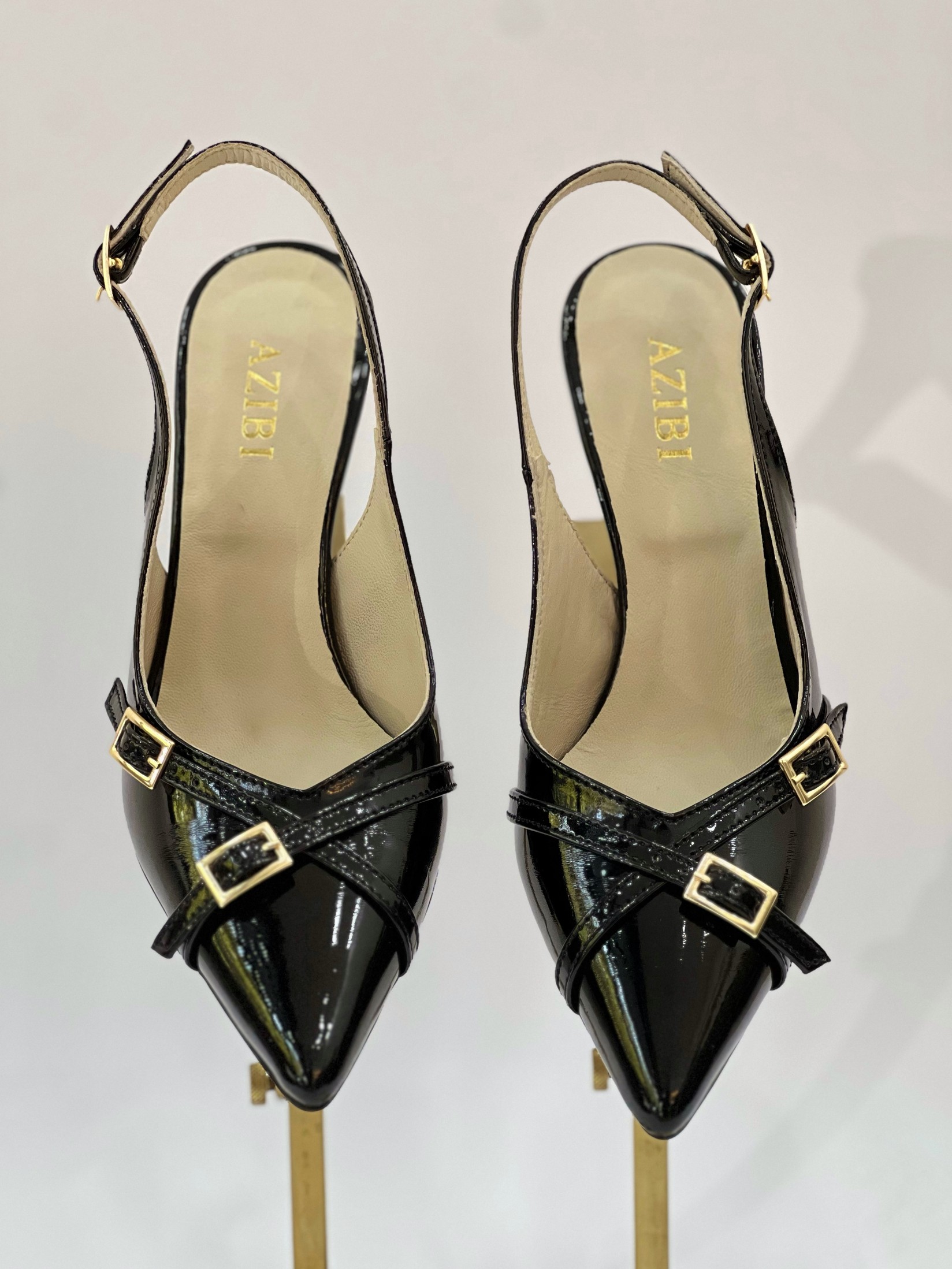 Azibi Ženske sandale na štiklu, Crne