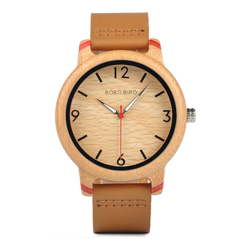 BOBO BIRD Ženski ručni sat, Drveni, Kvarcni mehanizam, Braon