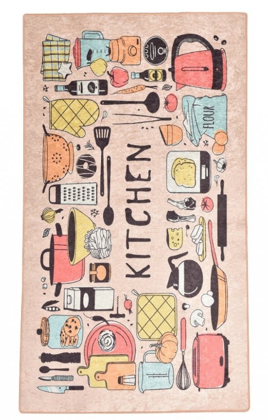 Conceptum Hypnose Tepih Happy Lunch, 80x200 cm, Šareni