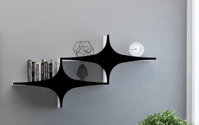 Hanah Home Zidna polica Susen 2, Crna