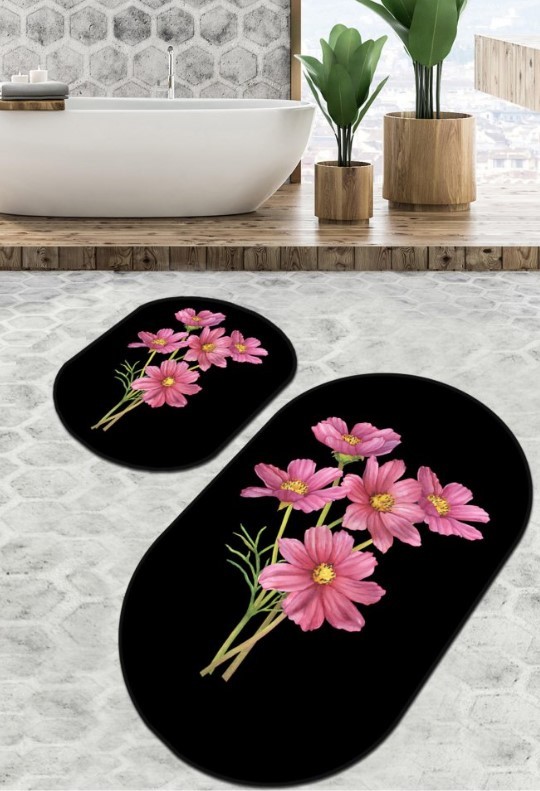 L'essentiel Maison Kupatilski otirač Sitivo, 2 komada, Crni