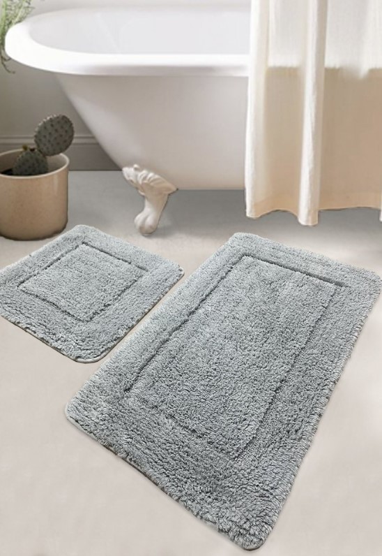 L'essentiel Maison Kupatilski otirač Wolle 04, 2 komada, Sivi