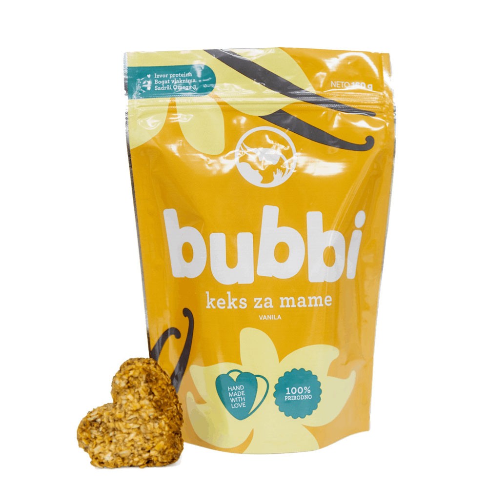 Bubbi Keksići za dojilje, Vanila, 160g