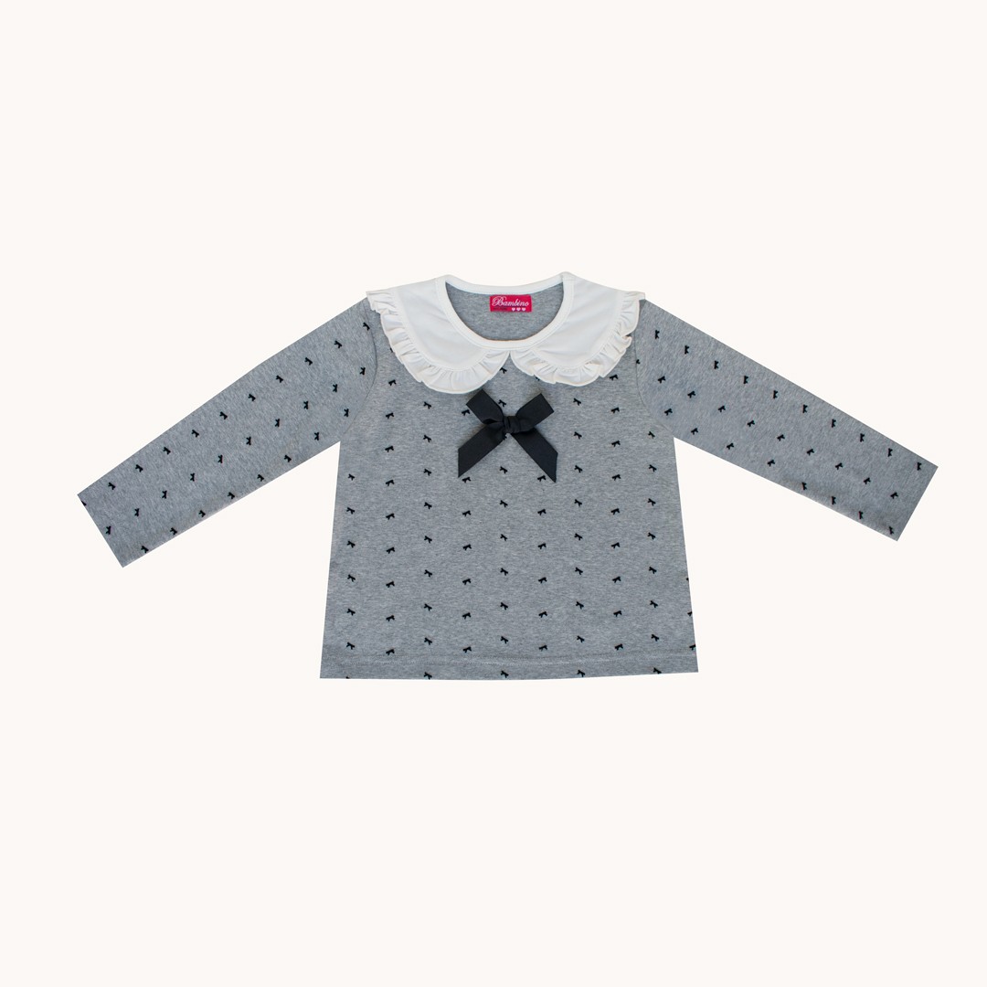 Bambino Bluza za devojčice, Dugih rukava, Siva