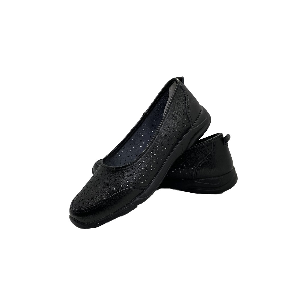 CherryTime Ženske baletanke, Kožne, Crne