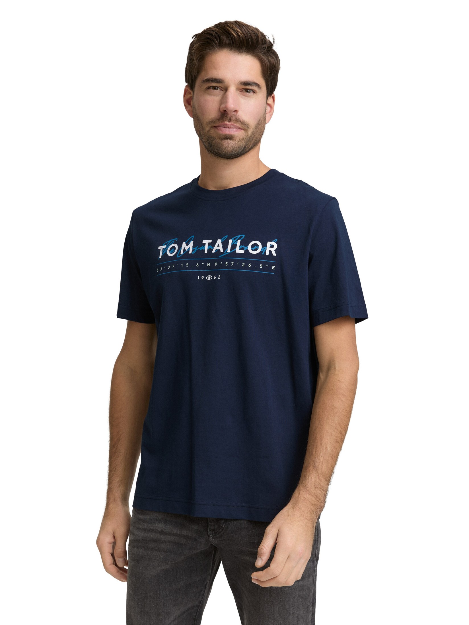 Tom Tailor Muška majica 1050136, Okrugli izrez, Teget