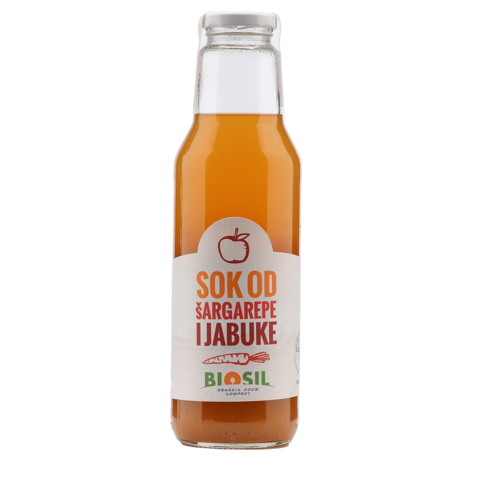 Biosil Sok od šargarepe i jabuke, 750ml