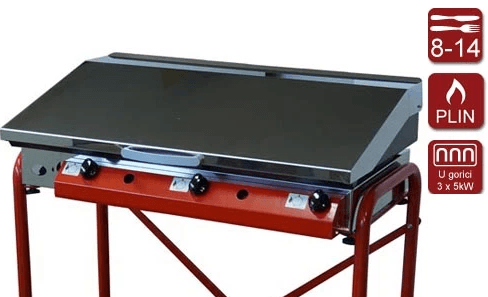 GORENC Plinski roštilj Gurman 80 Plus, Fe ploča, 2x5kW, 80x40cm