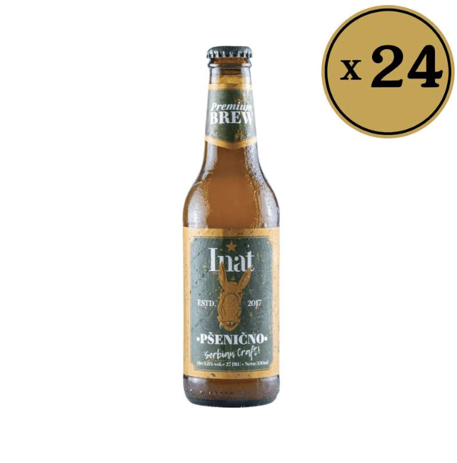 Inat Pivo Pšenično, 0.33l, 24 komada