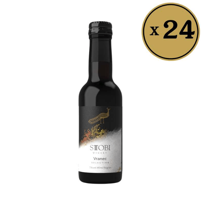 Stobi Crveno vino Vranac, 0.187l, 24 komada