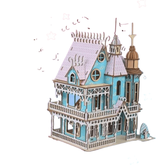 3D drvena slagalica Plava Vila fantazija, 174 dela