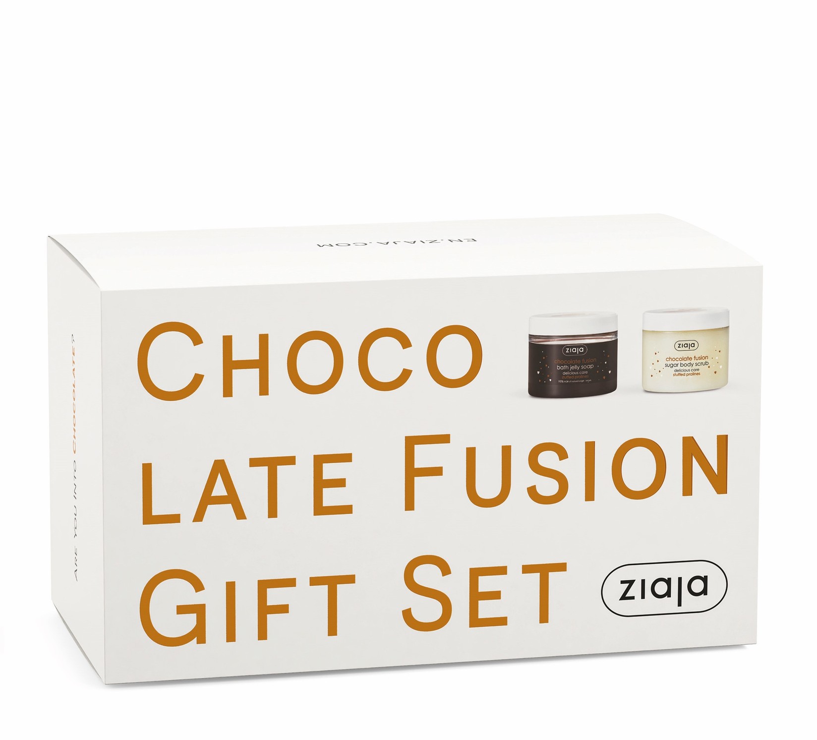 ZIAJA Set Čokoladne praline Piling za telo 300ml + Želatinasta kupka 260ml