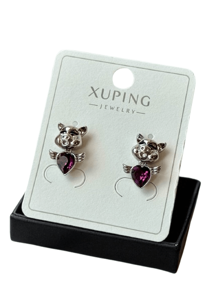 Xuping Minđuše, Nerđajući čelik, Srebrna boja