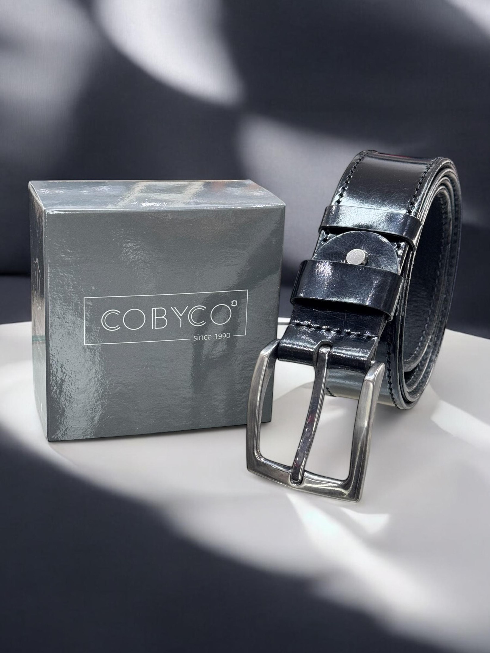 Cobyco Ručno pravljeni kaiš, Kožni, Crni