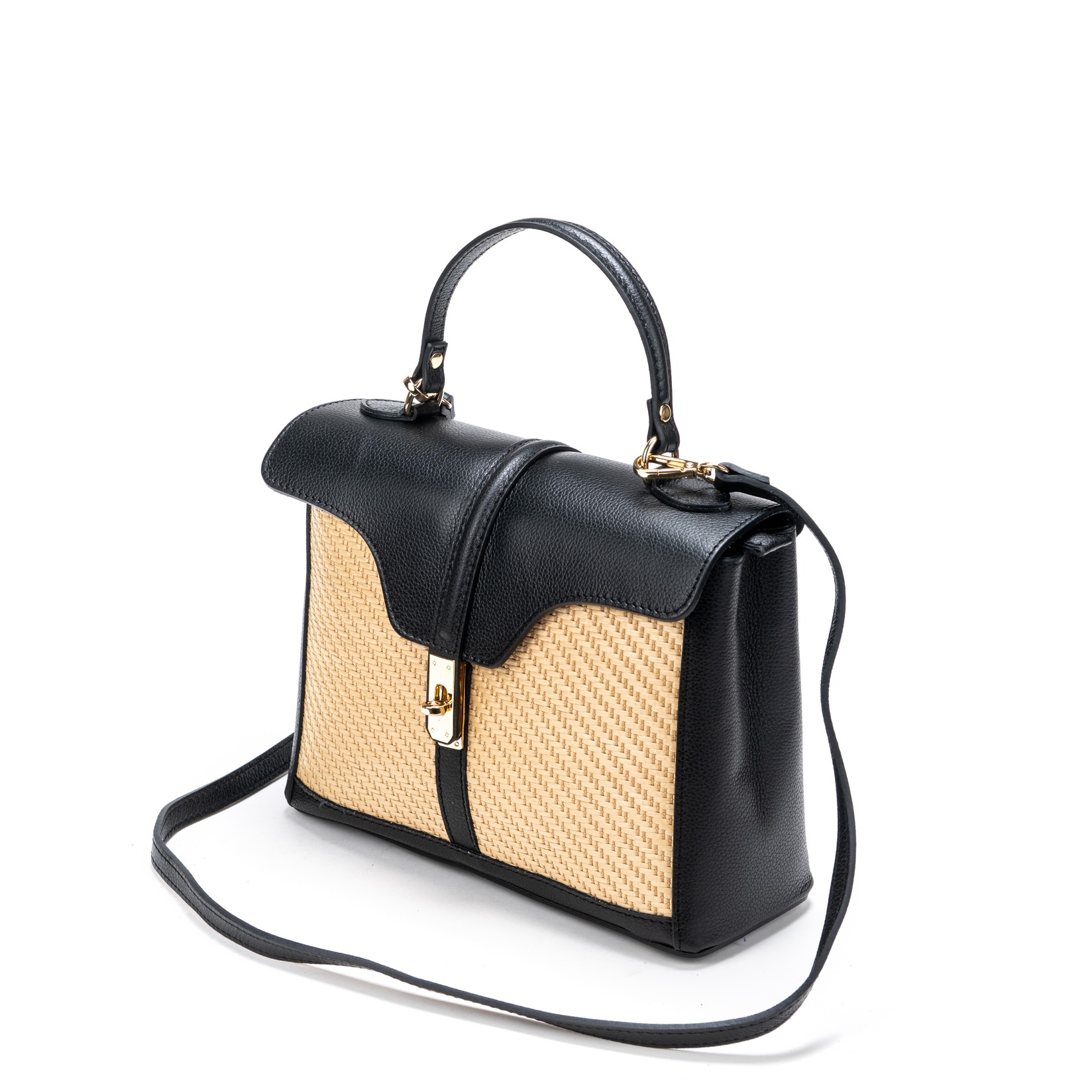 Claudia Ženska kožna torba 9007, Bež-crna