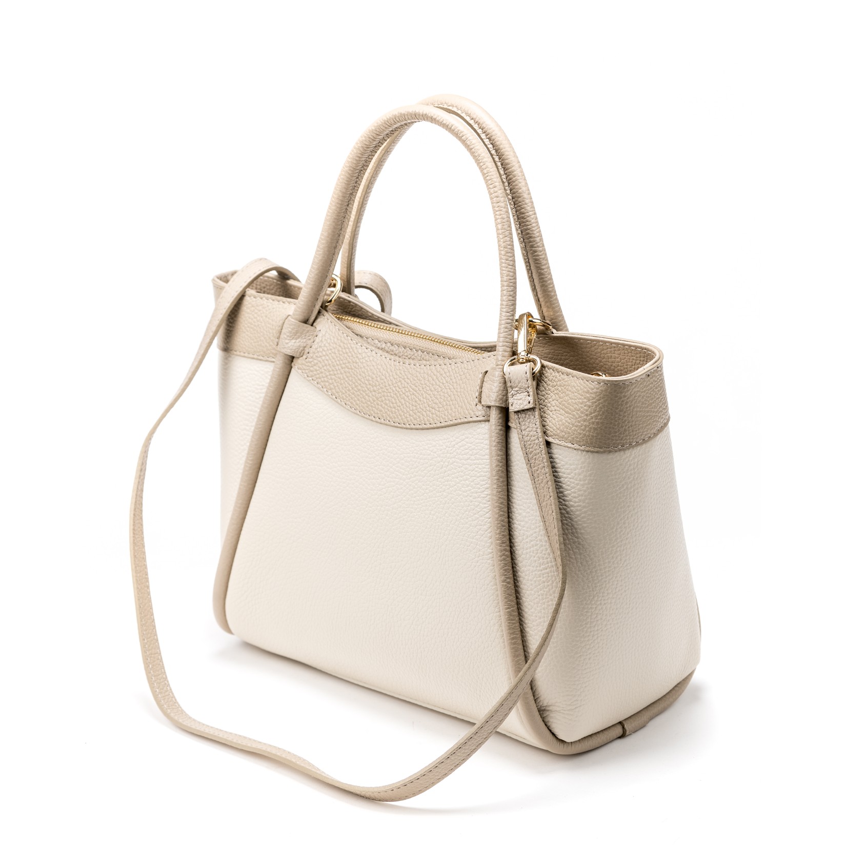 Claudia Ženska kožna torba 3577, Bež-krem