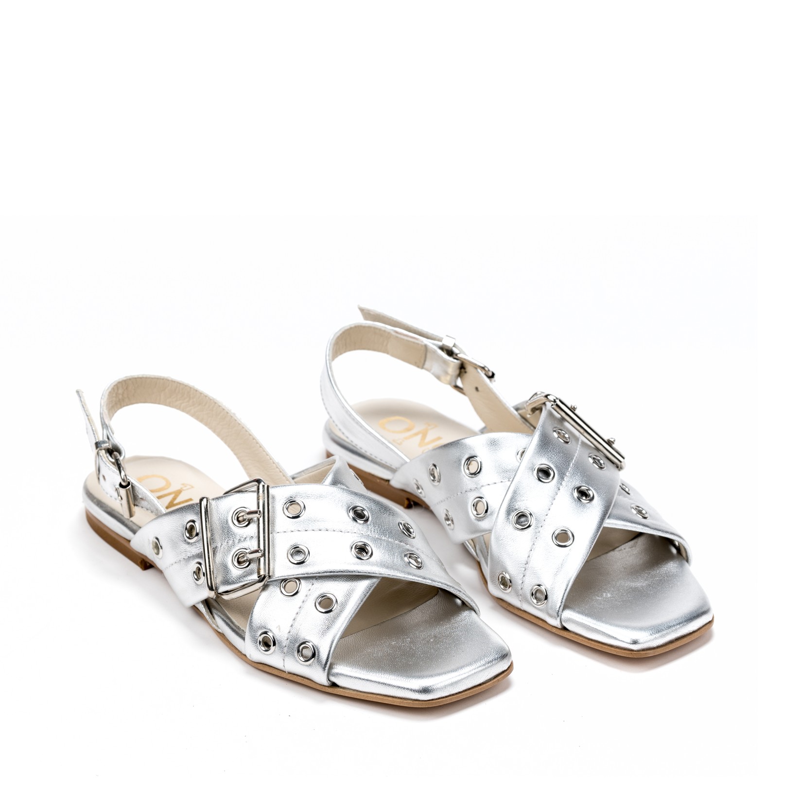 Once Ženske sandale ISCHIA.B, Srebrne boje