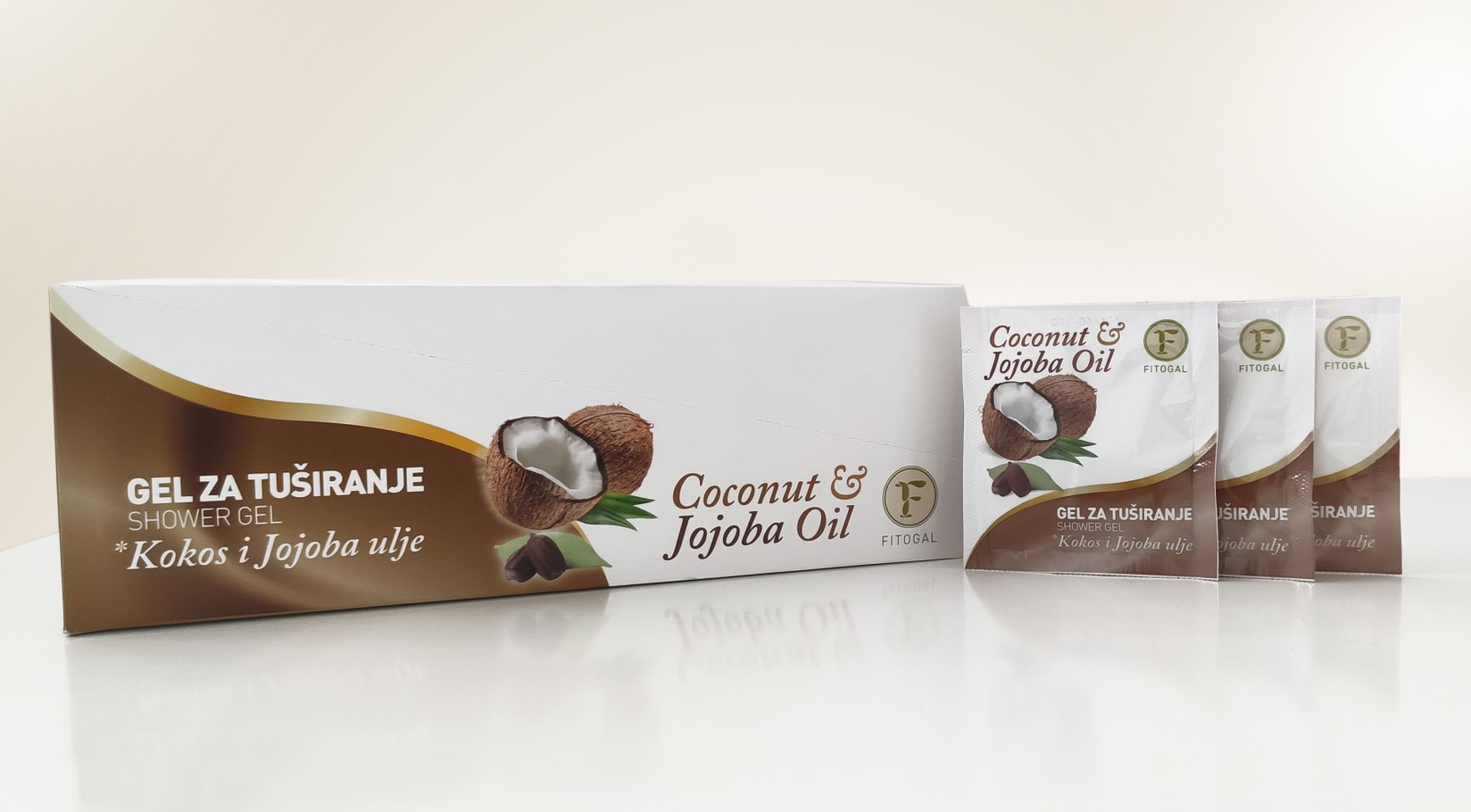 Fitogal Gel za tuširanje, Kokosovo i ulje jojobe, 50x15ml