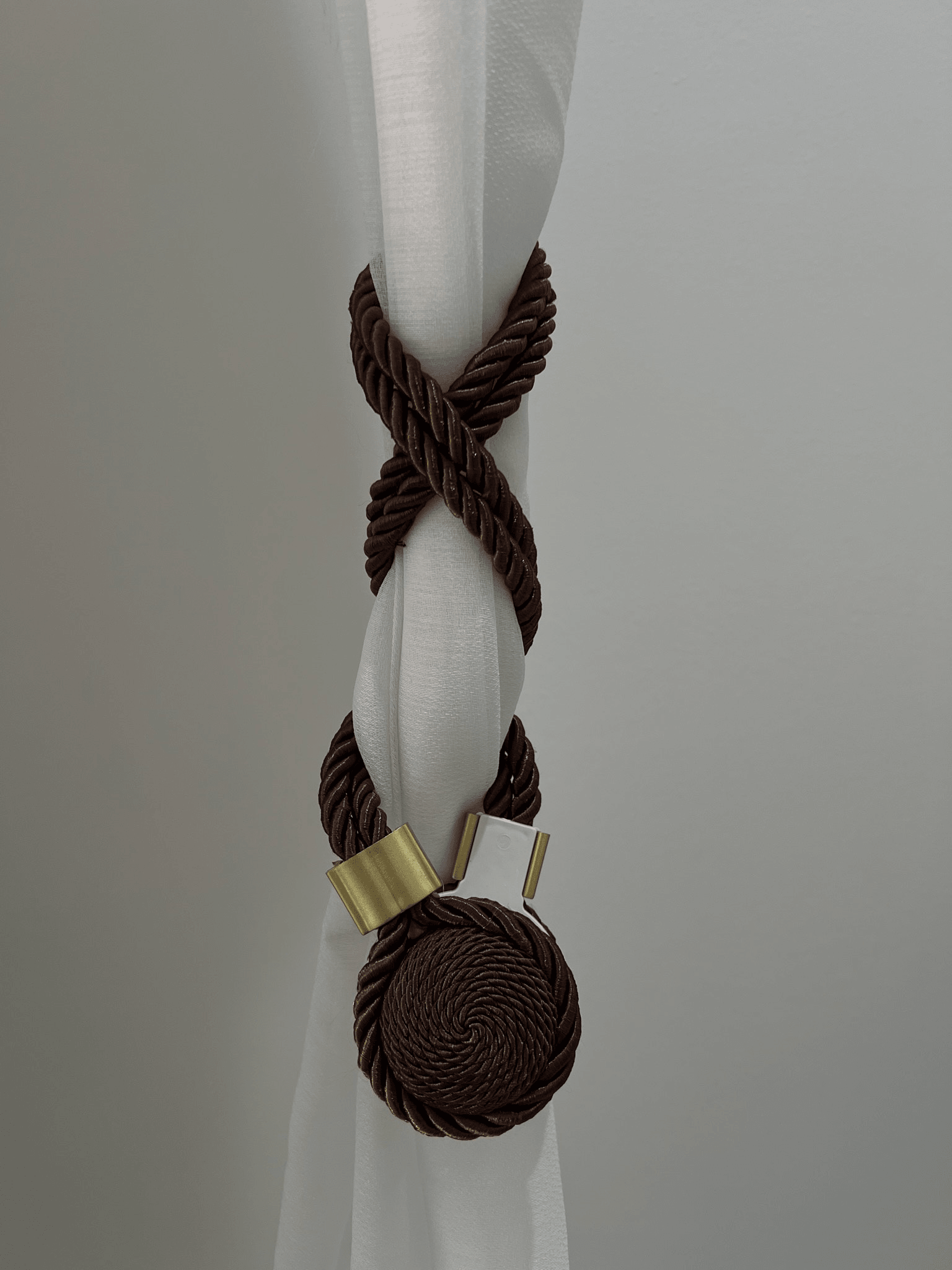 Senotex Set končanih magneta za zavese, 2 kom, Braon