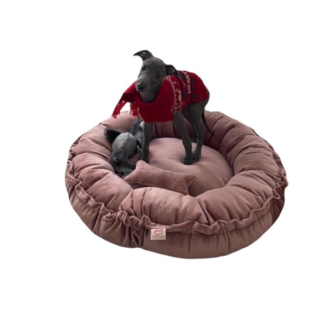 SPOTT PET Jastuk gnezdo za kućne ljubimce, prečnik 60cm, Pliš štof i memori pena, Roze