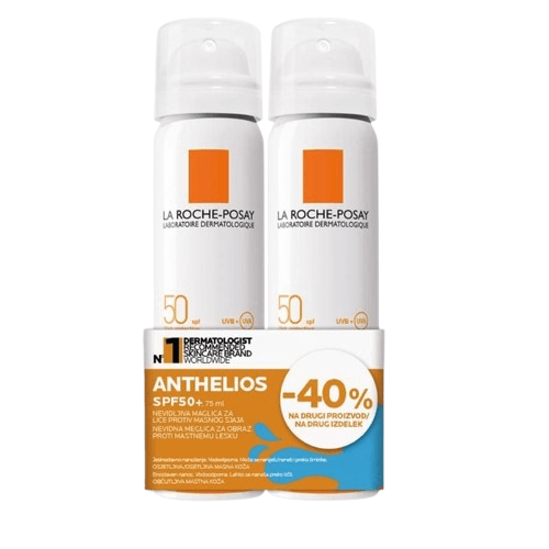 La Roš Poseј spreј za zaštitu od sunca protiv odsјaјa, Antelios SPF50, 2 x 75 ml