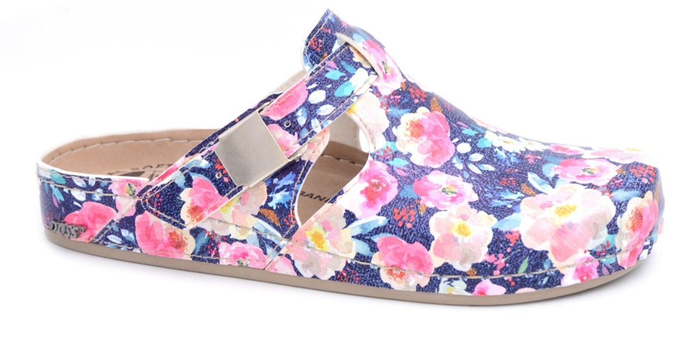 DOSS Ženske klompe Sofia Cvetne teget