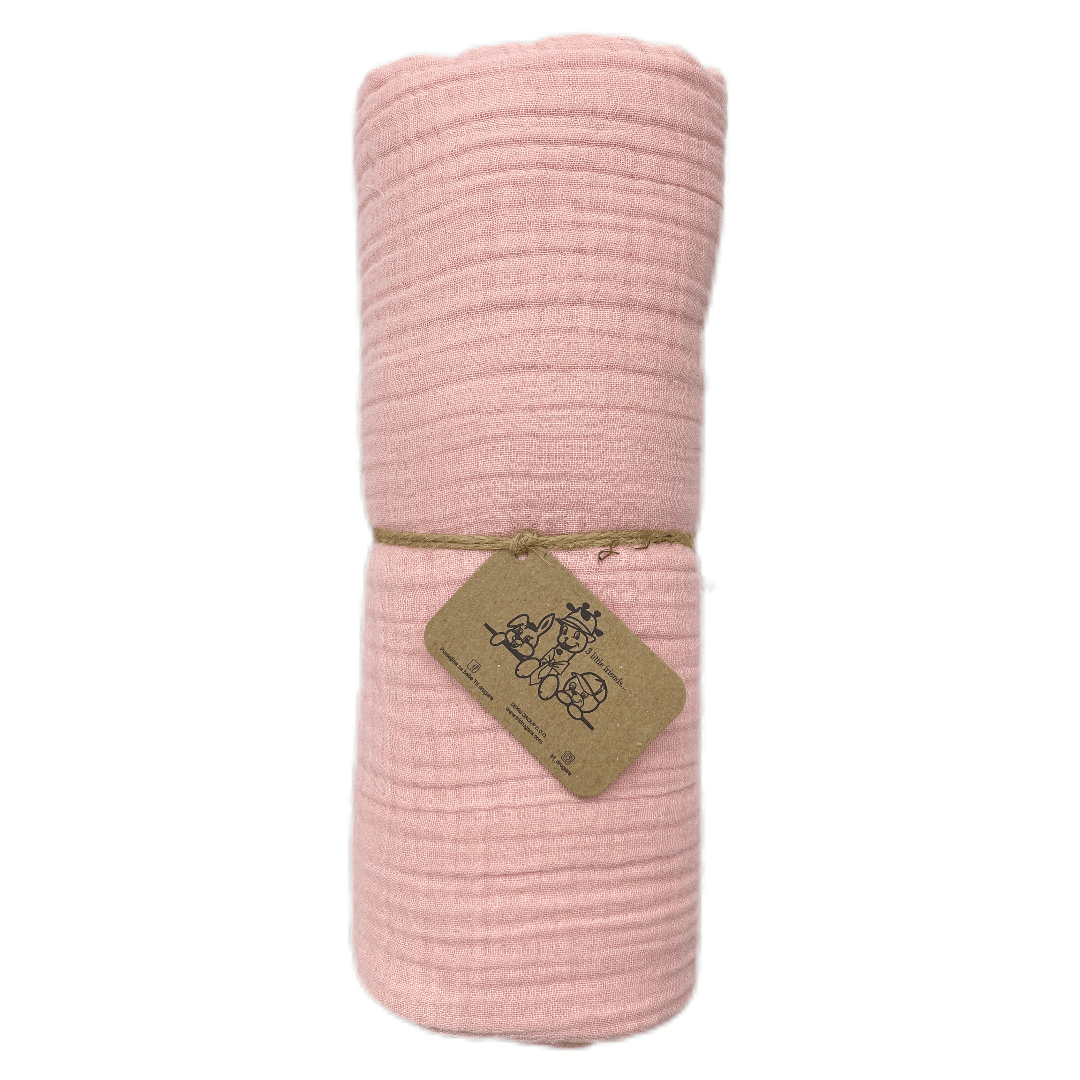 Tri drugara Prekrivač za bebe, 120 x 120 cm, Puder rozi