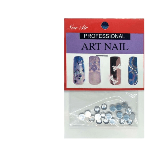 Cirkoni za nokte Disco big, Srebre boje