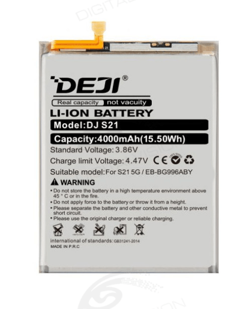 DEJI Baterija za Samsung S21/G991 EB-BG991ABY (4000mAh), Bela