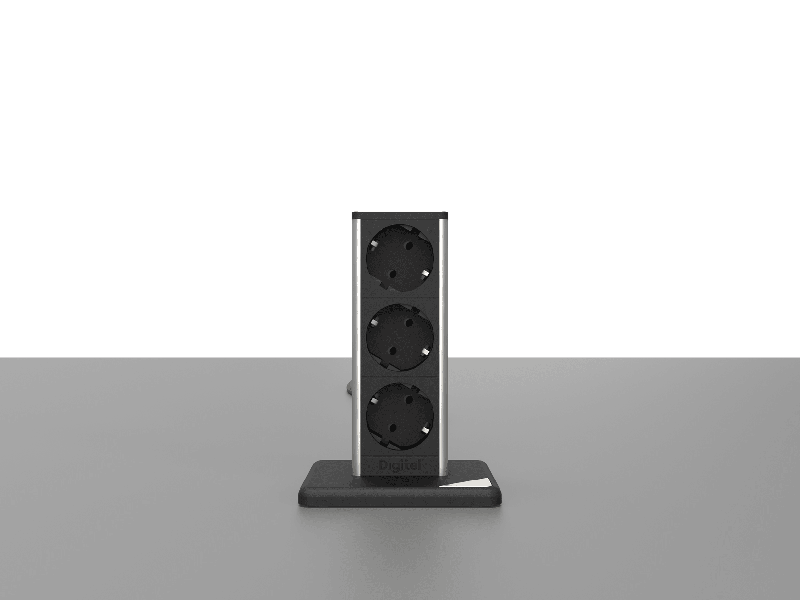 DIGITEL Uspravna utičnica bez bušenja StandUp 3 sa 3m kabla srebrno-crna