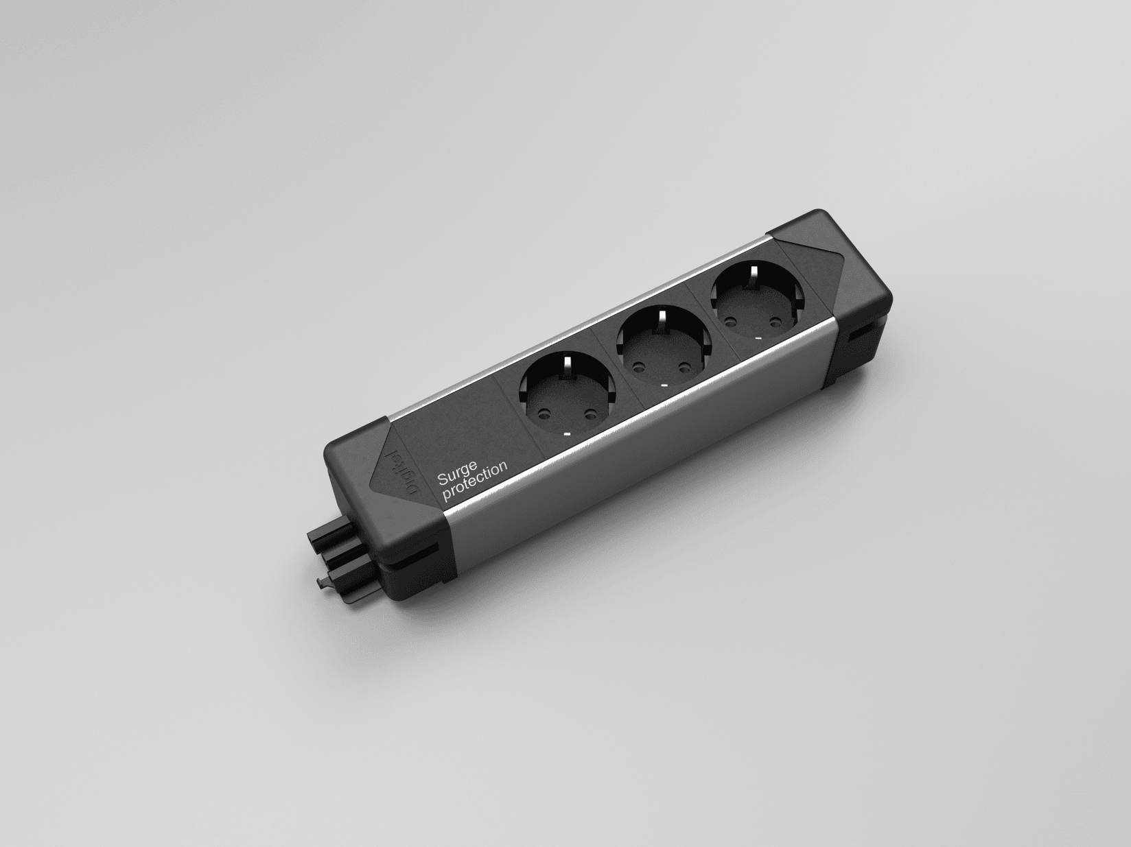 DIGITEL Prenosiva utičnica UnderDesk 4 sa 3m kabla srebrno-crna