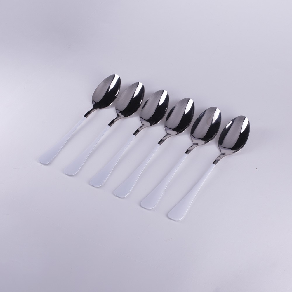 DIKER HOME Set kašika, 6 komada, Belo-srebrne boje