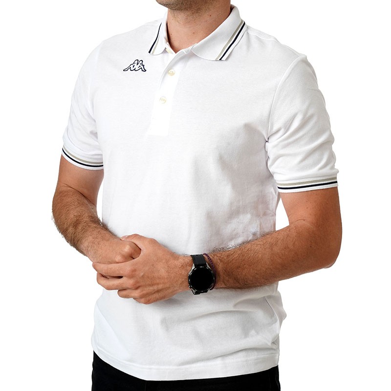 Kappa Muška polo majica Logo Maltax 5 MSS, Bela