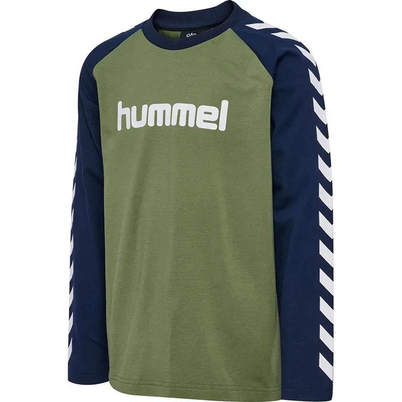 Hummel Majica za dečake sa dugim rukavima Boys L/S, Maslina-teget