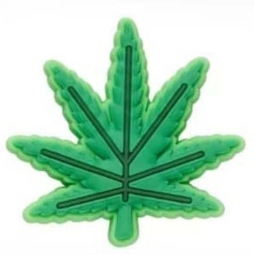 CROCS Ukras za klompe HEMP LEAF zeleni