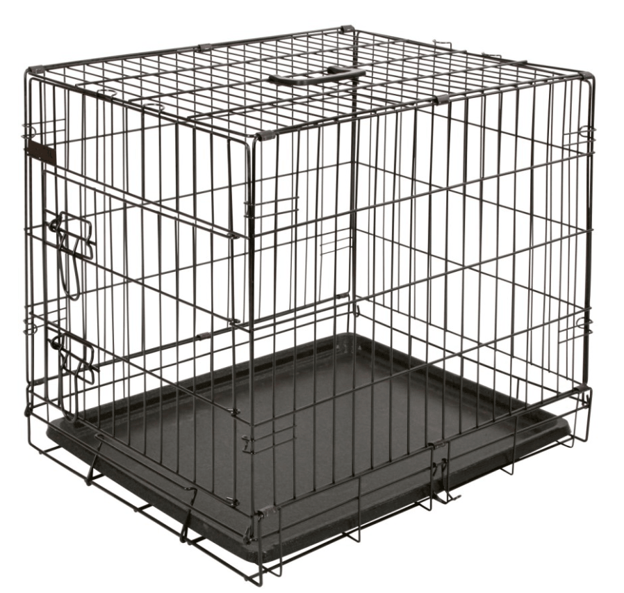 Sklopiv kavez za pse, Plastična tacna, 63x48x57 cm, Jedna vrata