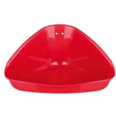 Ugaoni toalet za glodare, Otvoren, 16 x 7 x 12 cm Crveni