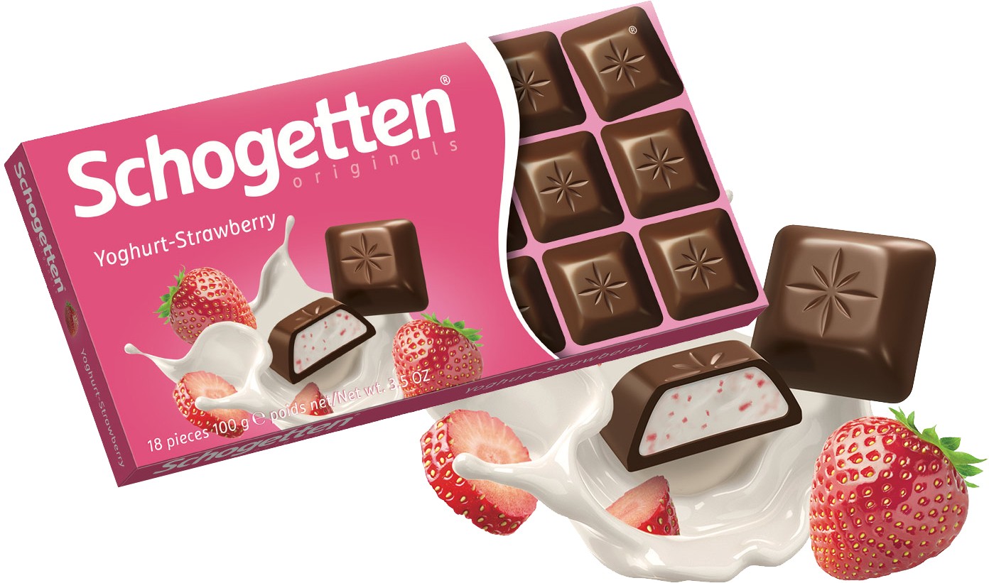 SCHOGETTEN Čokolada jagoda i jogurt, 100g
