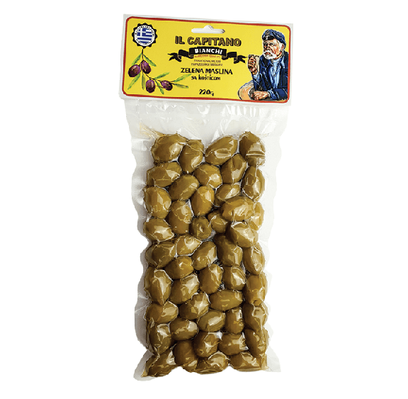 IL CAPITANO Zelene masline sa košticom, 220gr
