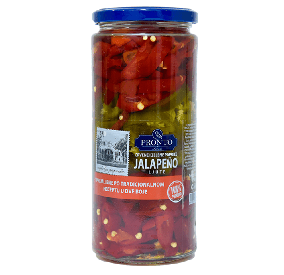 PRONTO Crvene i zelene paprike Jalapeno, Ljute, 580ml