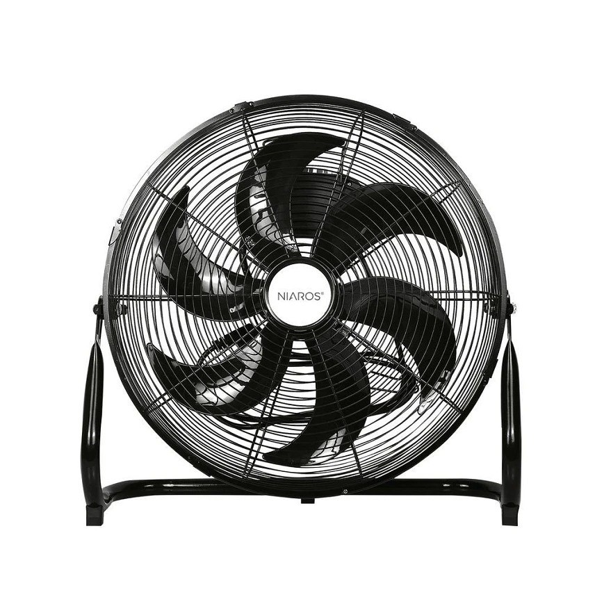 Niaros Podni ventilator, 90W, 51cm, Crni-metalni