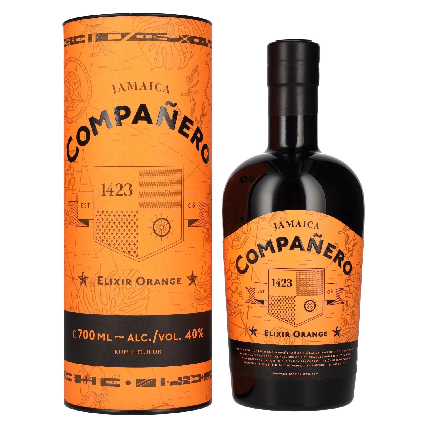 COMPANERO Rum Elixir Orange alk. 40%, 0.7 l