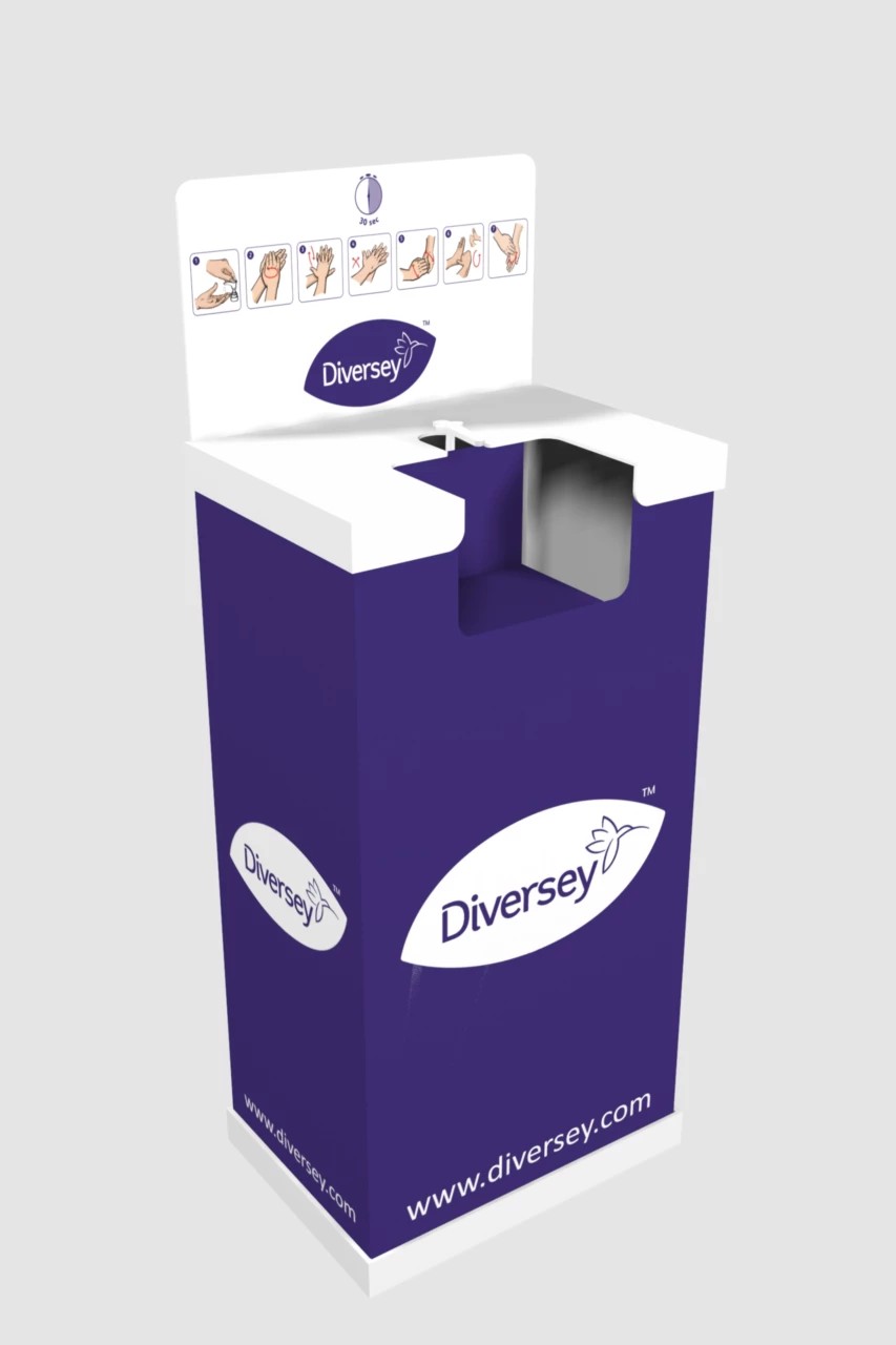 Diversey Kartonski stalak za dezinfekciju ruku
