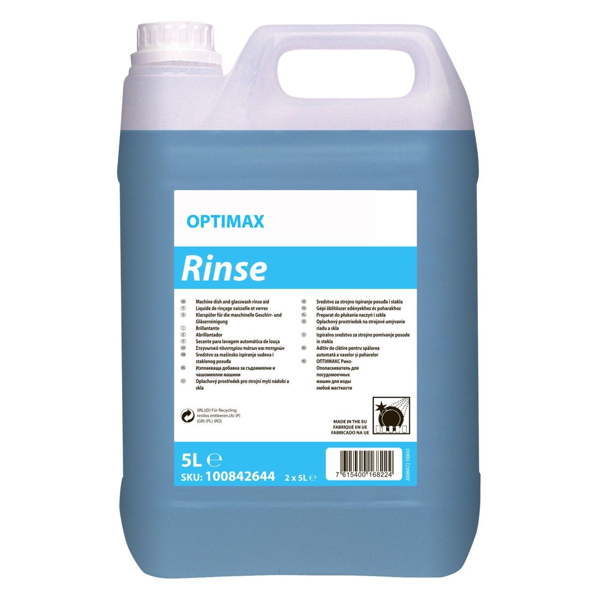 Diversey OPTIMAX Rinse za mašinsko ispiranje sudova, 5l