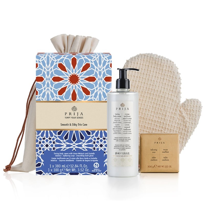 PRIJA Krema za telo 380ml, Sapun 100g i rukavica za kupanje