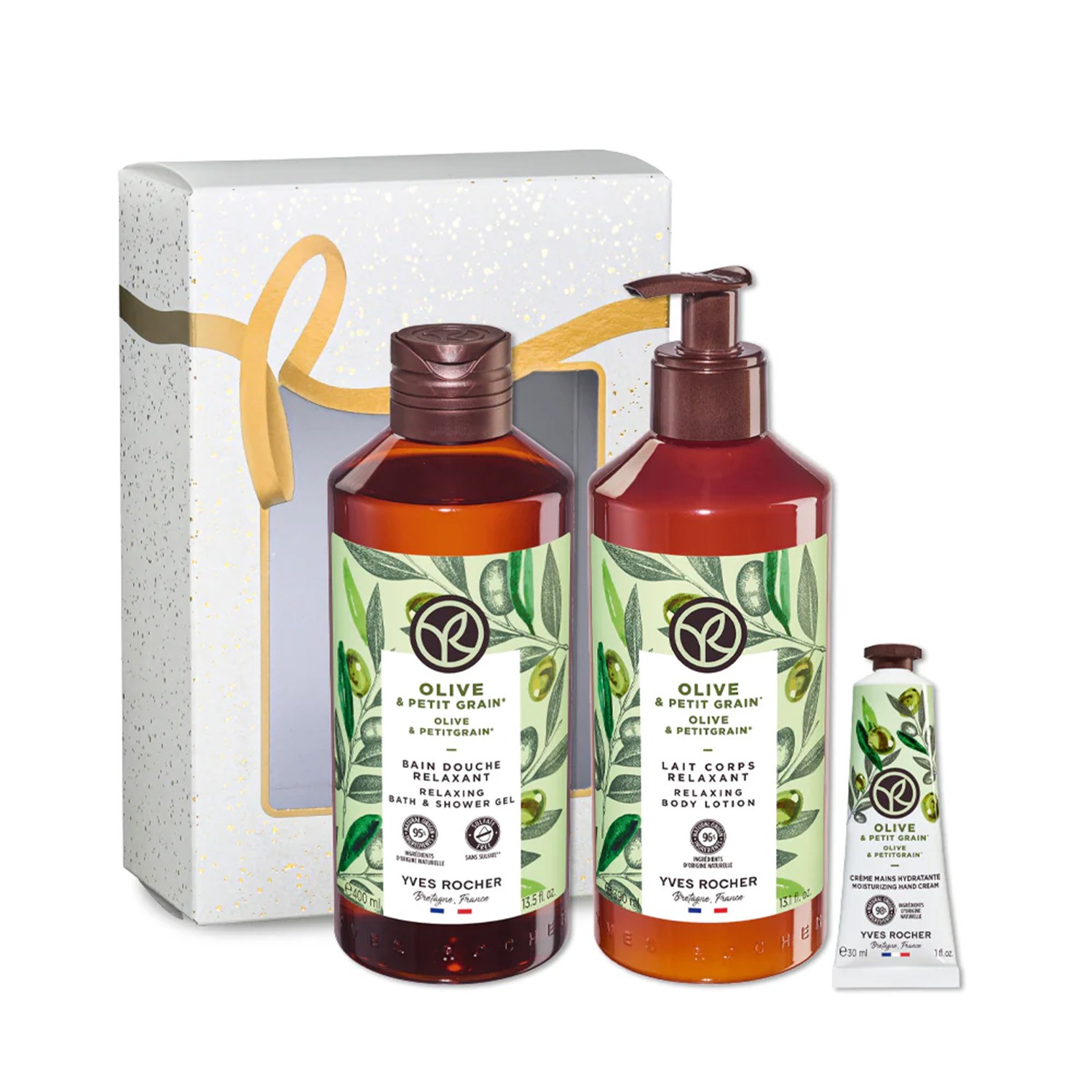 Yves Rocher Ženski set Maslina i petitgrejn, 820 ml