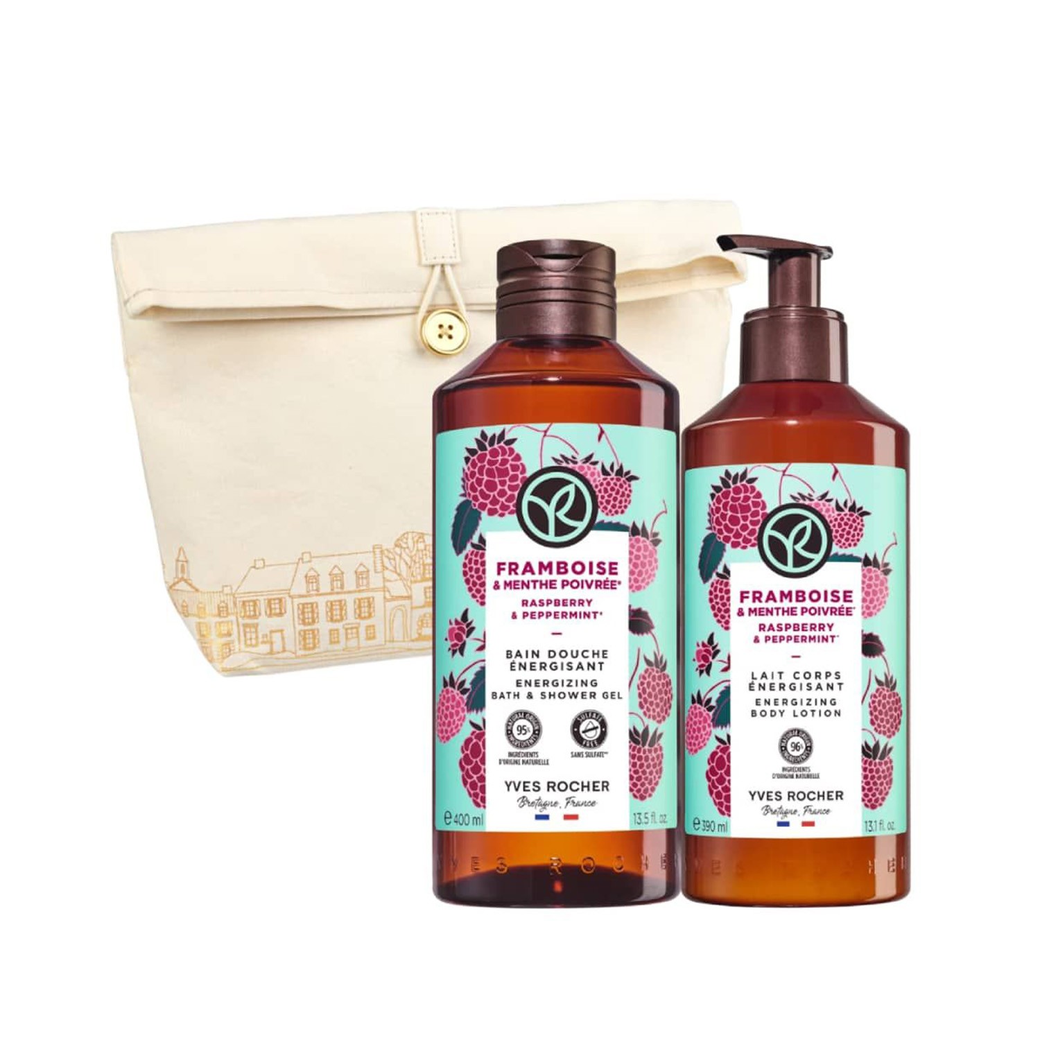 Yves Rocher Ženski set Malina i menta, 790 ml