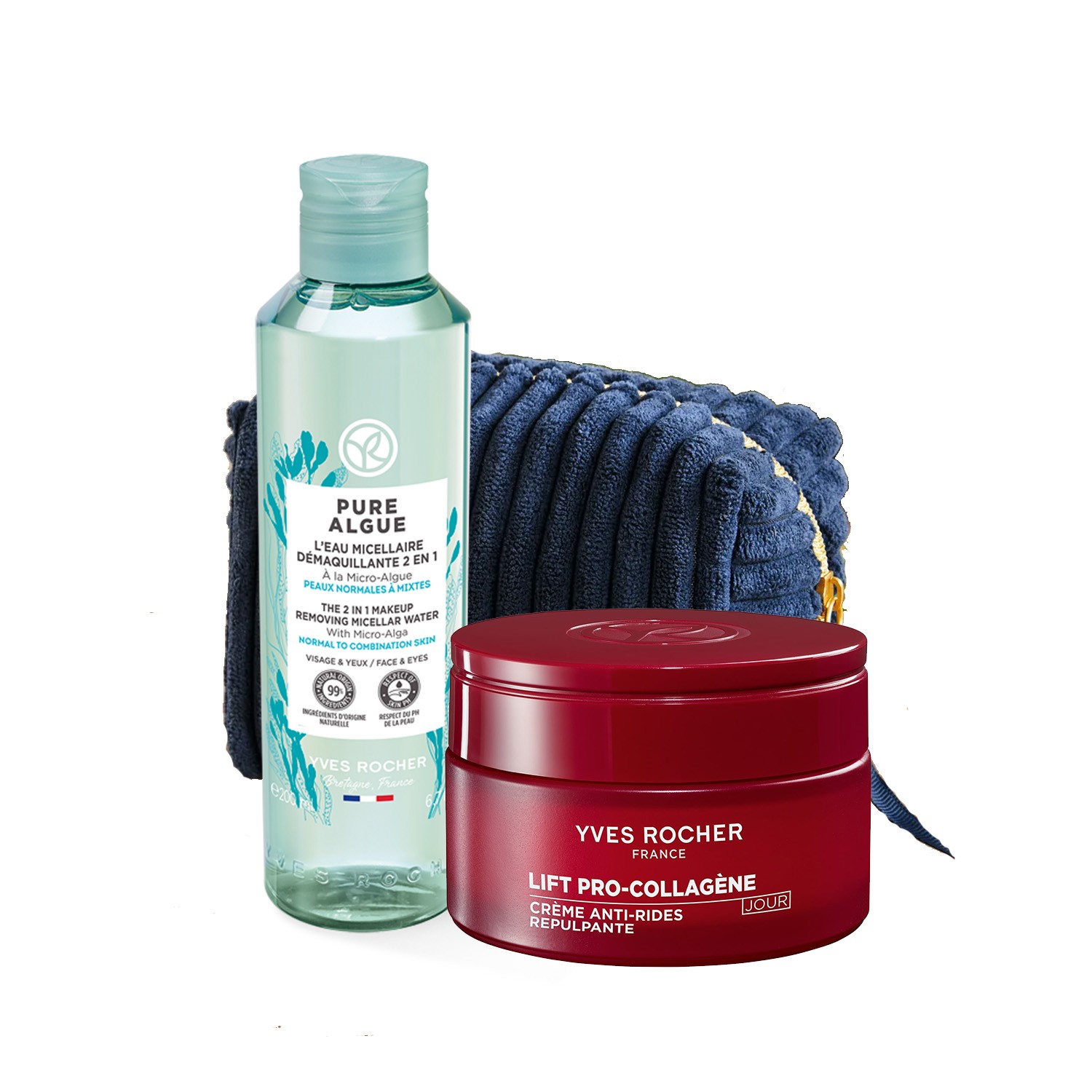 Yves Rocher Ženski set za čvrstinu lica i čišćenje, 250 ml