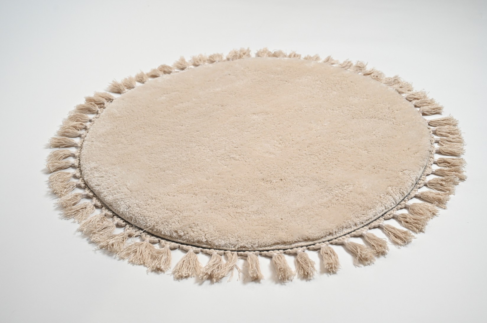 Roma Okrugli pamučni tepih, 100x100, Bež
